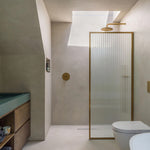 Resin Rock Microcement Ready Shower Tray 550mm Linear Drain Long Edge