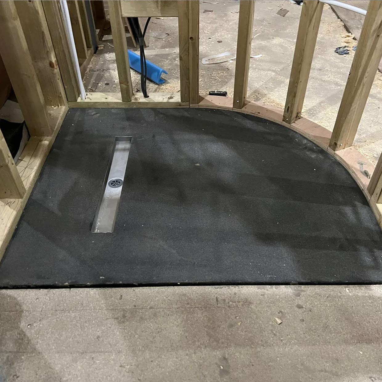 Bespoke Size Resin Rock Microcement Ready Shower Tray