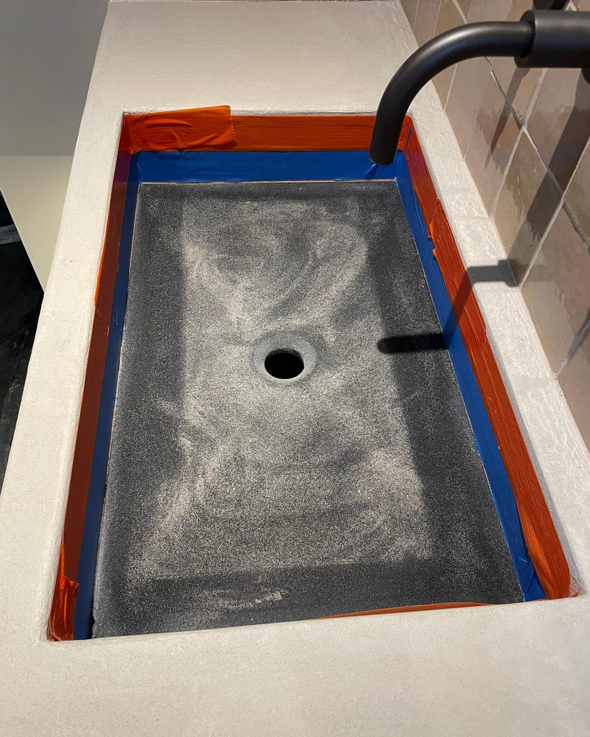 Microcement Ready Sink Base
