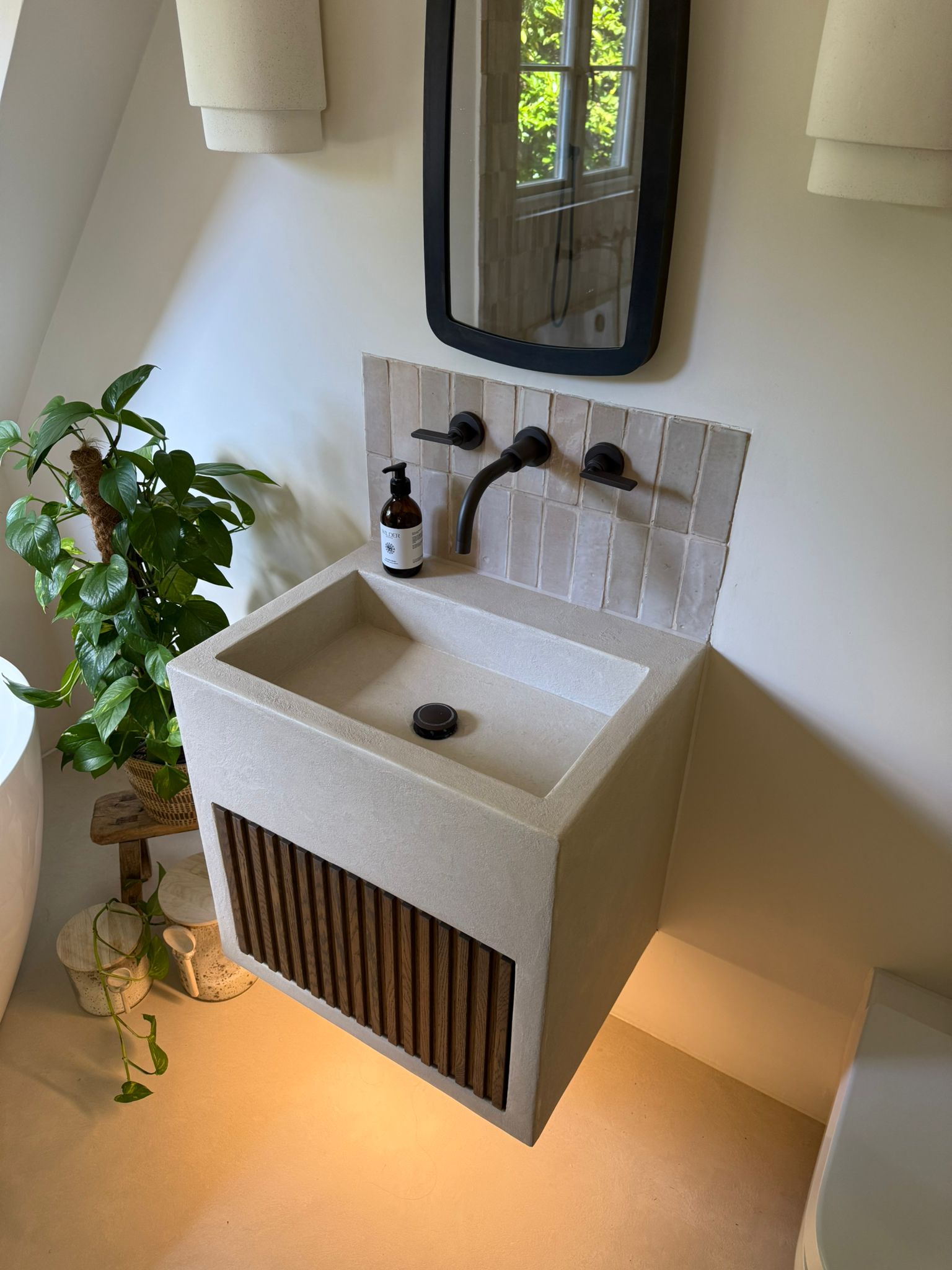 Microcement Ready Sink Base