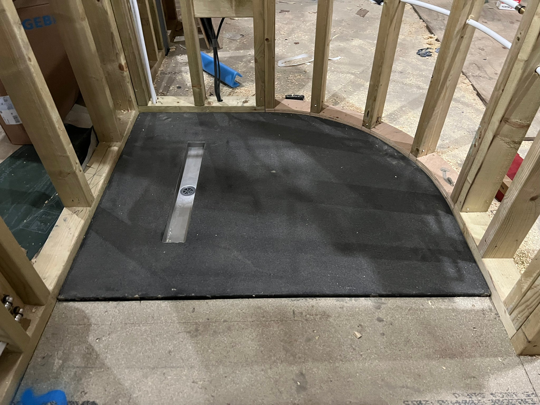 Bespoke Size Resin Rock Microcement Ready Shower Tray